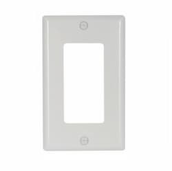 1-Gang Decora Wall Plate, Standard, White