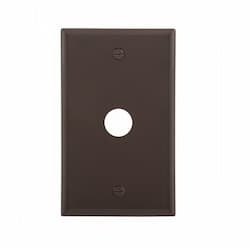 1-Gang Phone & Coax Wall Plate, Standard, Brown