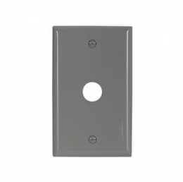 1-Gang Phone & Coax Wall Plate, Standard, Gray