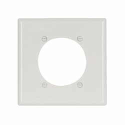 Eaton Wiring Standard Size 2-Gang Nylon Power Outlet Wallplate, White