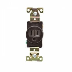 Eaton Wiring 15 Amp Single Receptacle, Industrial, Brown