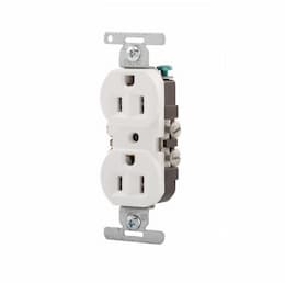 Eaton Wiring 15 Amp Duplex Receptacle, CO/ALR, White