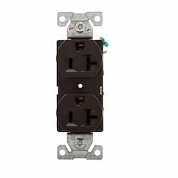 20 Amp Premium Duplex Receptacle, Brown