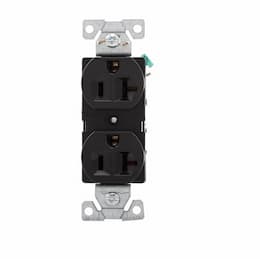 20 Amp Premium Duplex Receptacle, Black