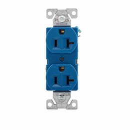 20 Amp Premium Duplex Receptacle, Blue