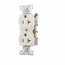 20 Amp Premium Duplex Receptacle, Light Almond