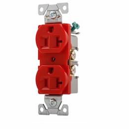 20 Amp Premium Duplex Receptacle, Red