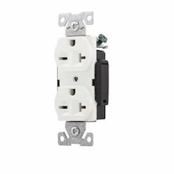 20 Amp NEMA 6-20R 250V Premium Duplex Receptacle, White