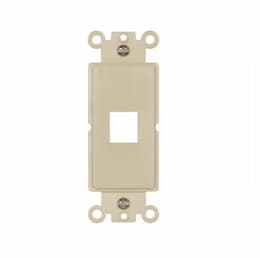 15 Amp Modular Wall Plate Insert, 1-Port, Ivory