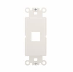 15 Amp Modular Wall Plate Insert, 1-Port, White