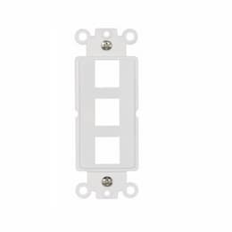 Eaton Wiring 3-Port Multimedia Modular Mounting Strap, White