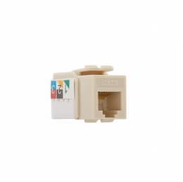 Cat 3 Modular Jack, 6-Conductor, Ivory