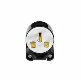 15 Amp Electric Plug, Angled, NEMA 6-15P, Black