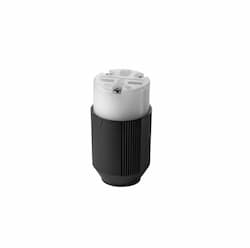 15 Amp Grip Connector, NEMA6-15R, Black