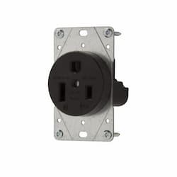 Eaton Wiring 50 Amp NEMA 6-50R 250V Flush Mount Power Receptacle,Black