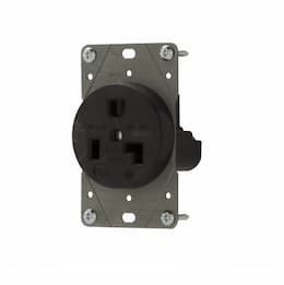 30 Amp NEMA 5-30R 125V Flush Mount Power Receptacle,Black