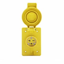 20 Amp NEMA 6-20R 250V Watertight Single Receptacle