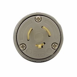 14A Arrow Hart Standard Locking Plug, Ground, 125V-480V, Gray