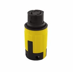 50 Amp Locking Connector, Corrosion Resistant, Yellow/Black