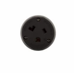 30 Amp Connector, Auto Grip, NEMA 7-30R, Black