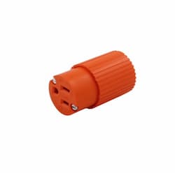 15 Amp Connector, Thermoplastic, Orange