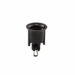 660W Lamp Holder, Hook Mount, Weatherproof, Black