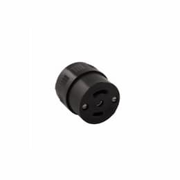 15 Amp Locking Connector, ML3, 125/250V, Black