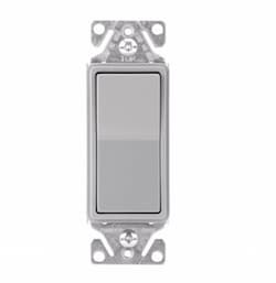 15 Amp Single Pole Rocker Switch, Gray