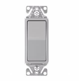 Eaton Wiring 15 Amp Single Pole Rocker Switch, Gray