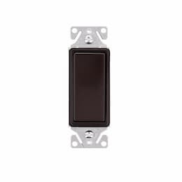15 Amp Decorator Switch, Single-Pole, #14-12 AWG, 120277V, Rubbed Bronze