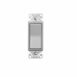 15A Rocker Wall Switch, Single-Pole, Silver Granite Finish