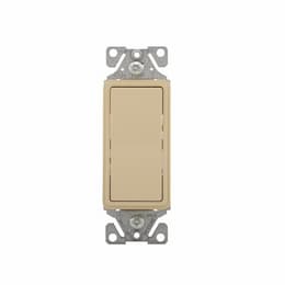 15 Amp Decorator Switch, 3-Way, #14-12 AWG, 120277V, Ivory