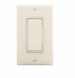 Eaton Wiring 15 Amp Lighted Single Pole Rocker Switch, Almond