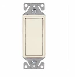 Eaton Wiring 15 Amp Lighted 3-Way Rocker Switch, Light Almond