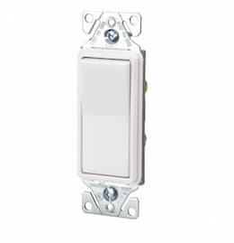 Eaton Wiring 15 Amp Single Pole Momentary Contact Rocker Switch, White