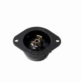 Eaton Wiring 15 Amp Industrial Midget Locking Flanged Inlet Connector, Black