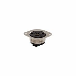 15 Amp Locking Flanged Inlet, 2-Pole, 3-Wire, #16-12 AWG, 125V, Black