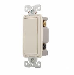 15 Amp 4-Way Rocker Switch, Commercial Grade, Light Almond