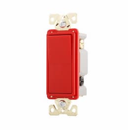 Eaton Wiring 20 Amp Single Pole Rocker Switch, Commercial Grade, Red