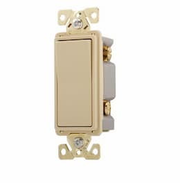 Eaton Wiring 20 Amp Single Pole Rocker Switch, Commercial Grade, Ivory