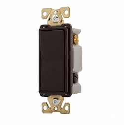 Eaton Wiring 20 Amp Double Pole Rocker Switch, Commercial Grade, Brown