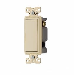 Eaton Wiring 20 Amp 3-Way Lighted Rocker Switch, Ivory