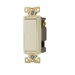 Eaton Wiring 20 Amp 4-Way Lighted Rocker Switch, Light Almond