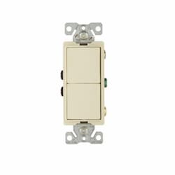 Eaton Wiring 15 Amp Rocker Switch, Single Pole (2), 3-Way, 120V, Almond