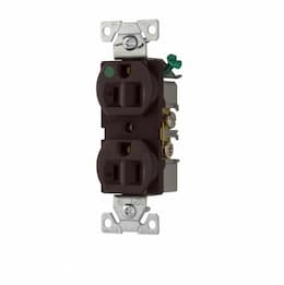 15 Amp Duplex Receptacle, Hospital Grade, Brown