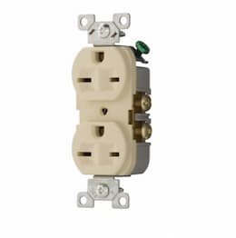 Eaton Wiring 15 Amp Straight Blade Duplex Receptacle, Ivory