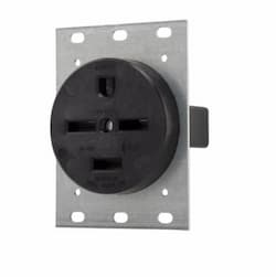 Eaton Wiring 30 Amp Power Receptacle, 3-Phase, 3-Pole, Black