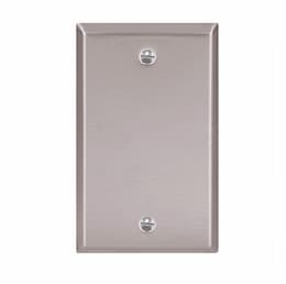 1-Gang Blank Wall Plate, Standard, Steel