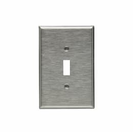 1-Gang Toggle Switch Wall Plate, Oversize, Steel