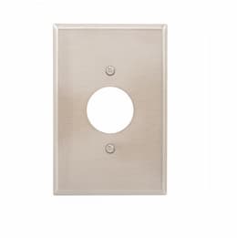 Oversize Single Wallplate, 1-Gang, Stainless Steel